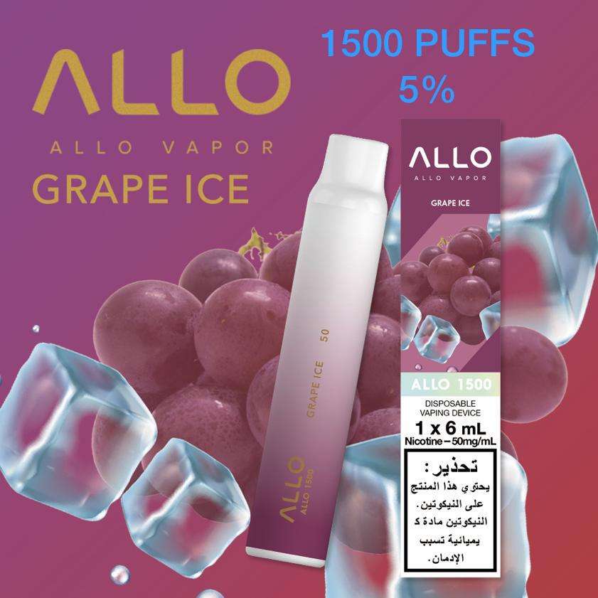 ALLO DISPOSABLE VAPE (1500 PUFFS) Grape Ice