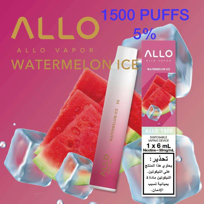 ALLO Disposable Vape 1500 Puffs Watermelon Ice
