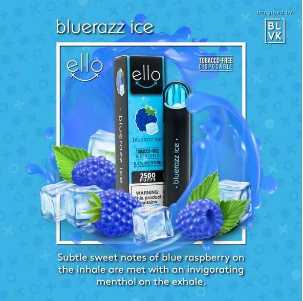 blvk ello disposable vape 2500 puffs bluerazz ice flavour Vape Dubai | Buy Vape Online in UAE - SmokeFree