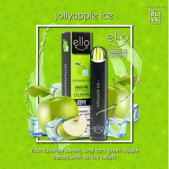 blvk ello disposable vape 2500 puffs jollyapple ice flavour Vape Dubai | Buy Vape Online in UAE - SmokeFree
