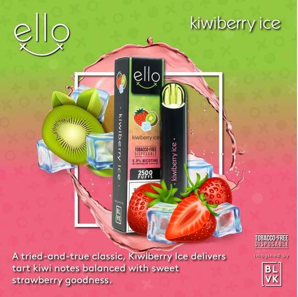 blvk ello disposable vape 2500 puffs kiwiberry ice flavour Vape Dubai | Buy Vape Online in UAE - SmokeFree