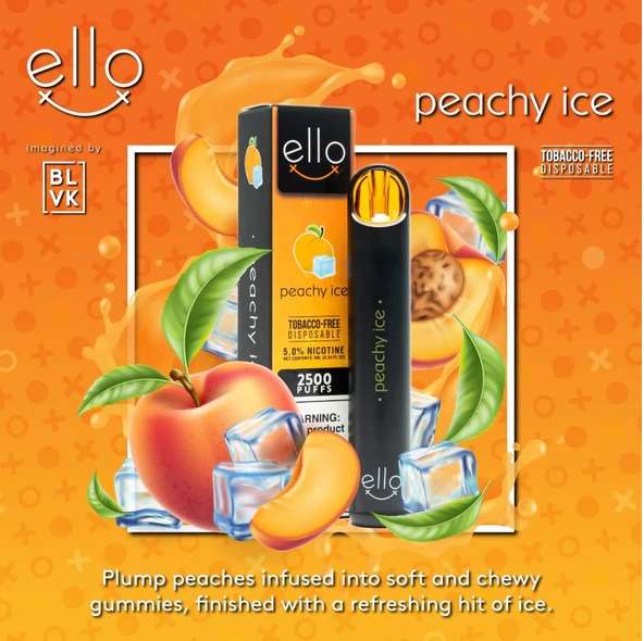 blvk ello disposable vape 2500 puffs peachy ice flavour Vape Dubai | Buy Vape Online in UAE - SmokeFree