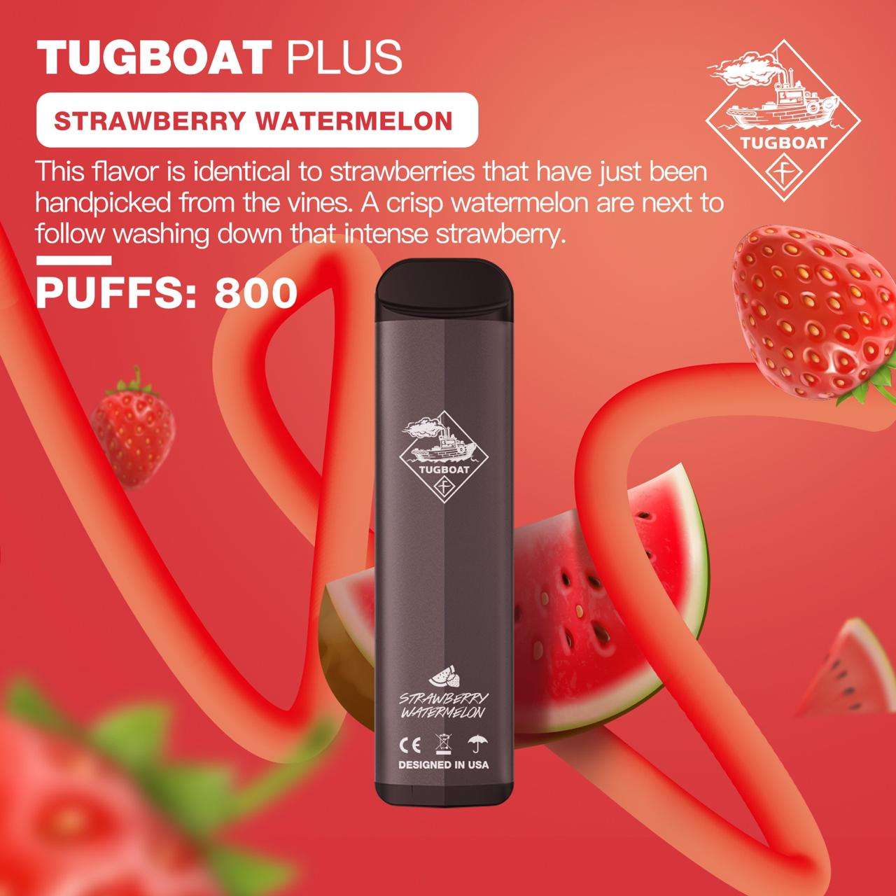Disposable tugboat plus strawberry wetermelon