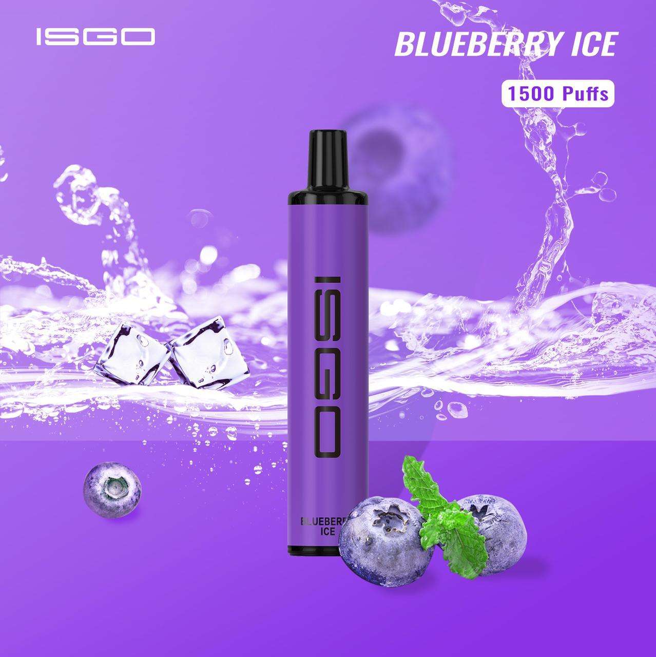 ISGO Paris disposable vape1500 puffs BLUEBERRY ICE
