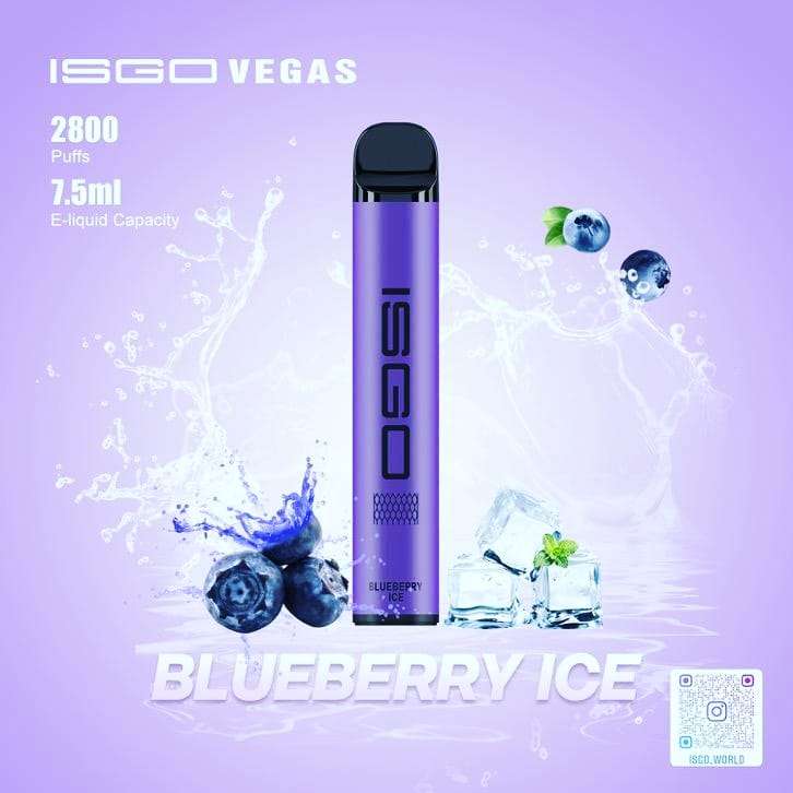 ISGO VEGAS Disposable Vape 2800 Puffs Blueberry Ice Flavour