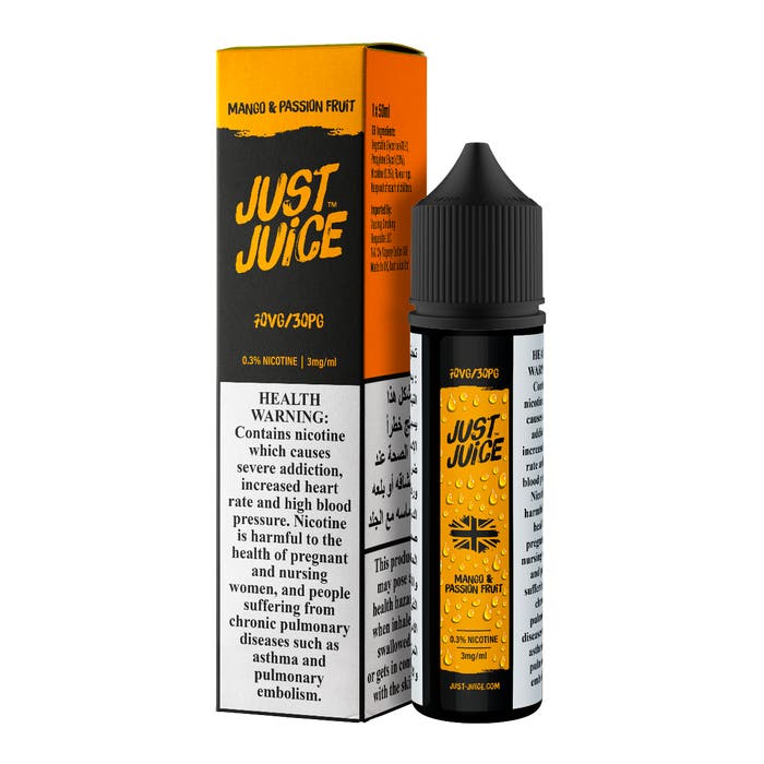 Just Juice Mango & Passion Fruit Freebase E-liquid 3mg/50 ml