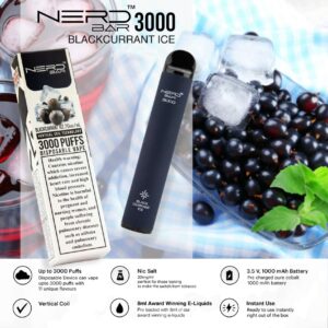 nerd bar 3000 puffs disposable pod vape blackcurrant ice flavour Vape Dubai | Buy Vape Online in UAE - SmokeFree