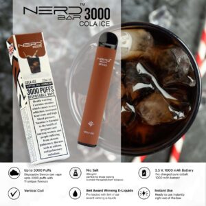 nerd bar 3000 puffs disposable pod vape cola ice flavour Vape Dubai | Buy Vape Online in UAE - SmokeFree