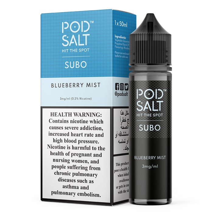 Pod Salt Subo Blueberry Mist 3mg/ml-50ml