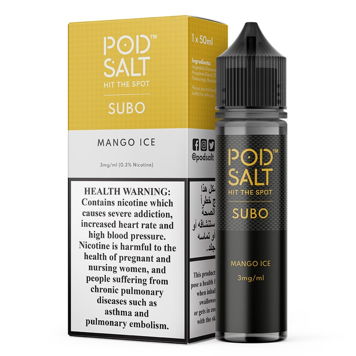 pod salt subo mango ice 3mg ml 50ml Vape Dubai | Buy Vape Online in UAE - SmokeFree