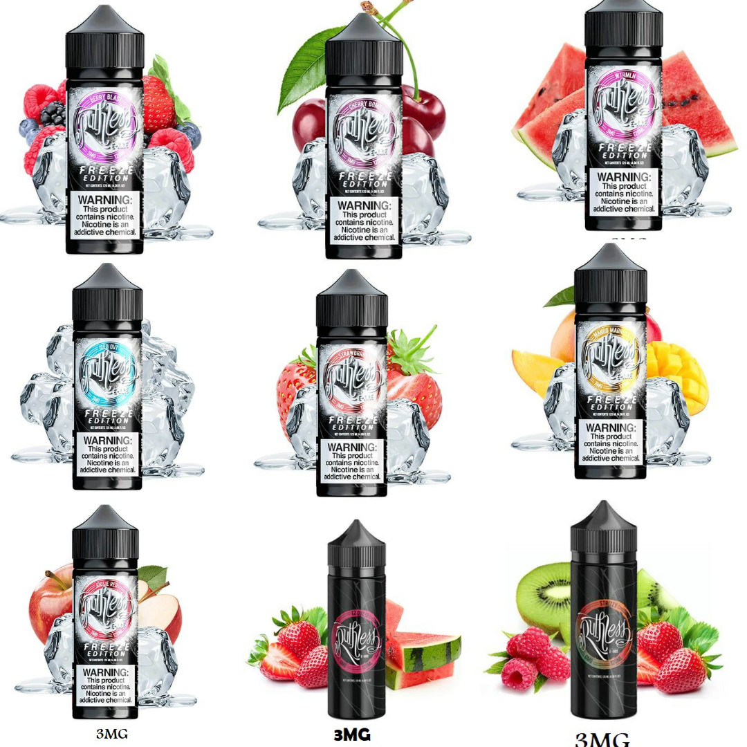 Ruthless e-liquid vape juice 120ml (FREEZE EDITION)
