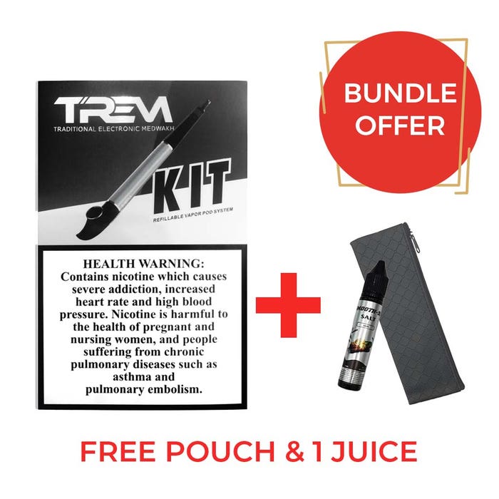 TREM Kit Device White Combo (Free Smooth E-Liquid & Pouch)