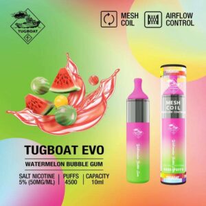 tugboat evo 4500 puffs disposable vape watermelon bubble gum flavor Vape Dubai | Buy Vape Online in UAE - SmokeFree
