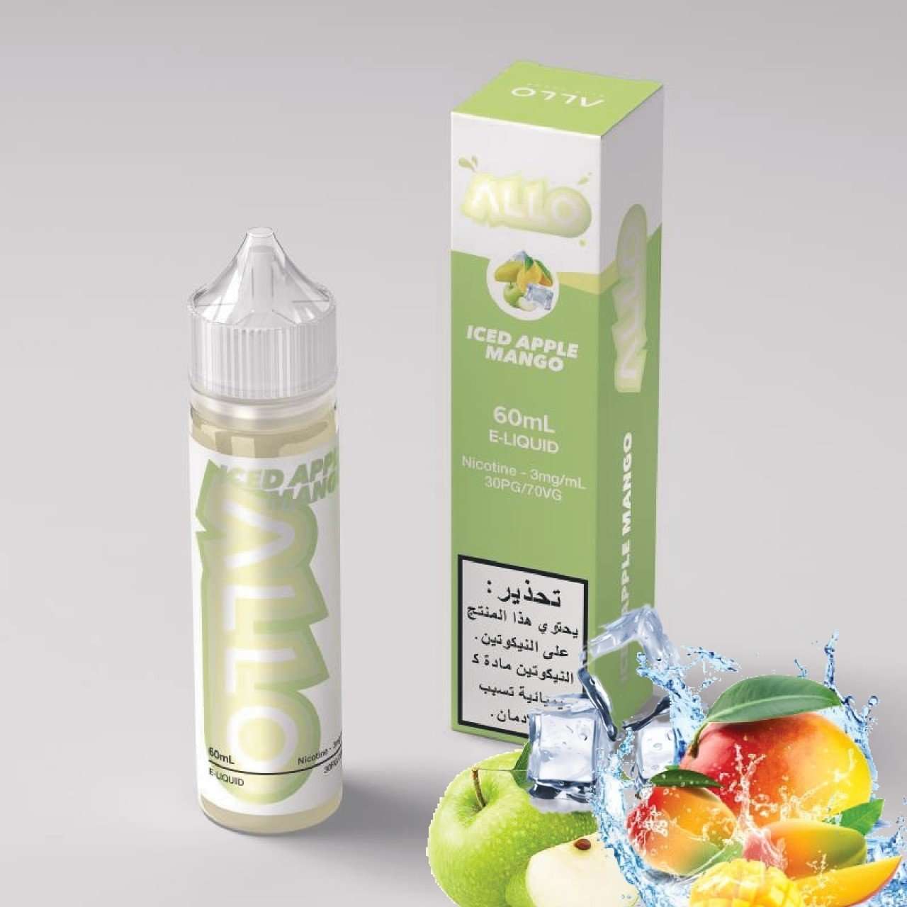 Vape e-liquid Allo brand Iced apple mango 60ml 3mg