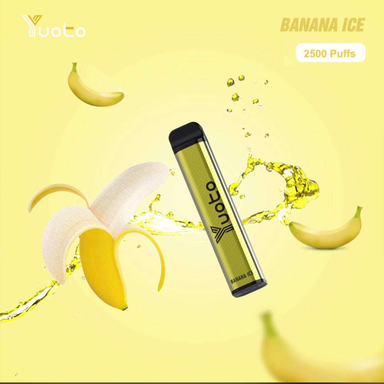 Yuoto xxl disposable banana ice 2500 puffs