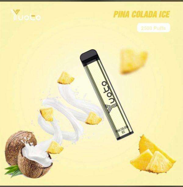 Yuoto xxl disposable pina colada ice 2500 puffs