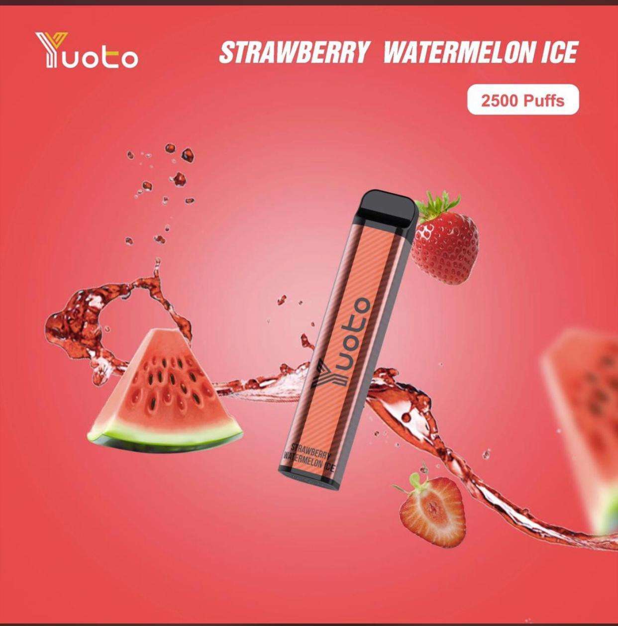 Yuoto xxl disposable vape 2500 puffs strawberry watermelon ice