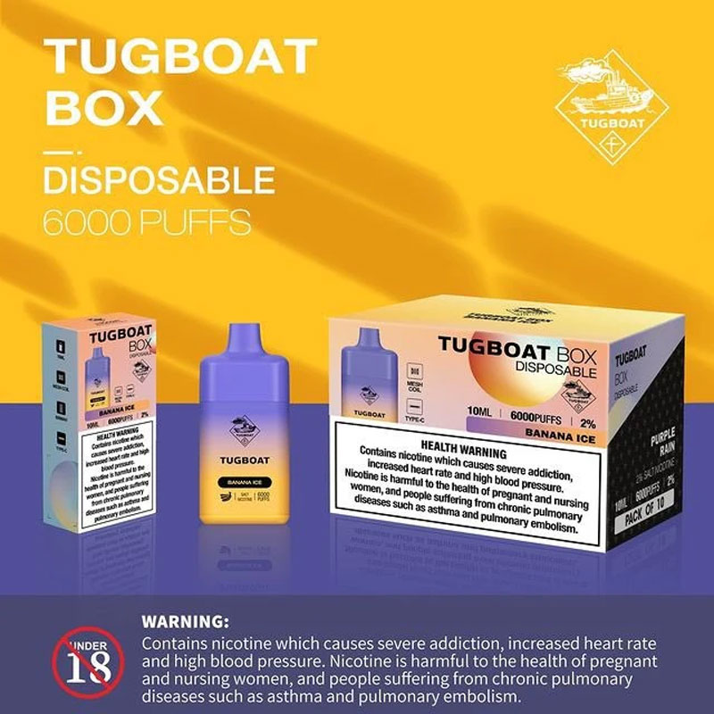Tugboat Box 6000puffs Rechargeable Disposable Vaporizer in Dubai UAE