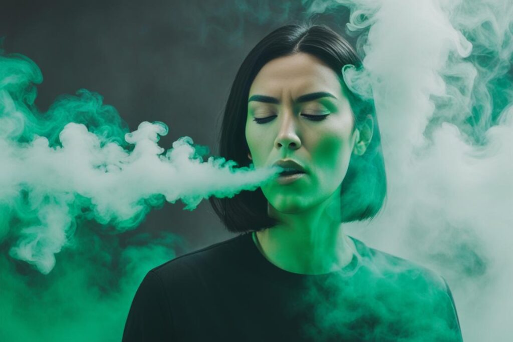 temporary nature of gagging while vaping