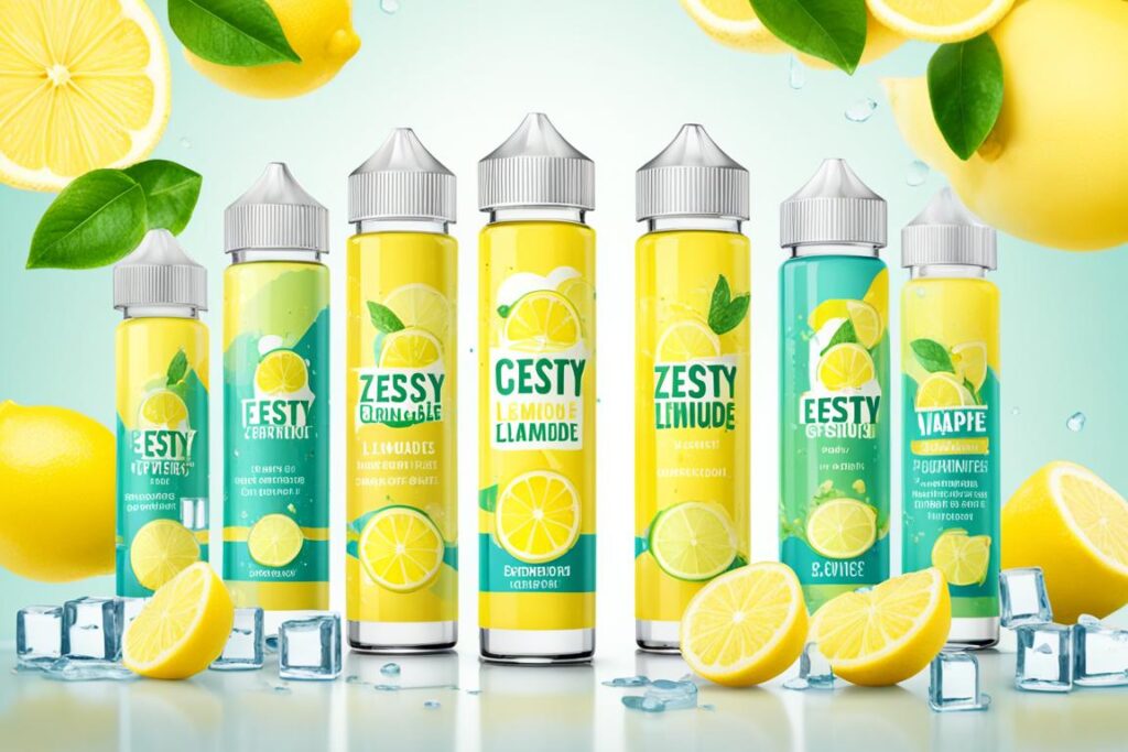 lemon-flavored vape liquid